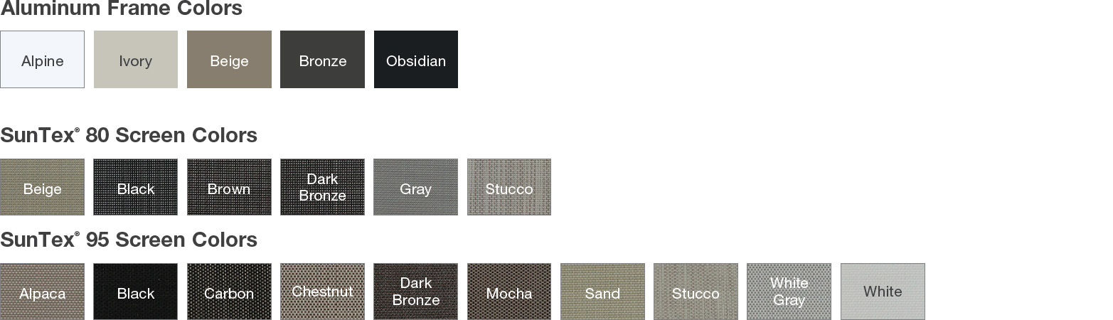 Solar &amp; Privacy Screen Swatches